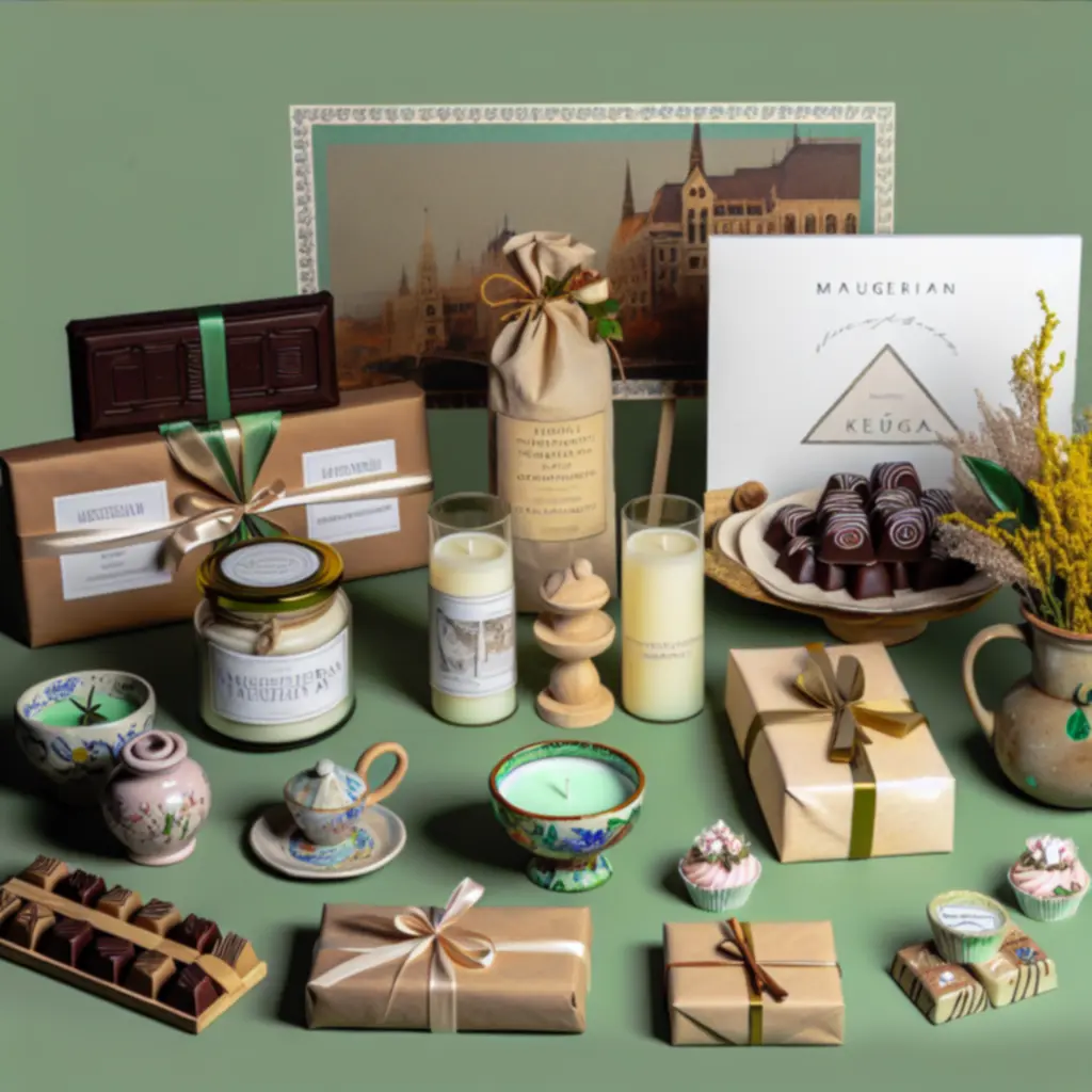 Magyar kézműves ajándékok válogatása csokoládéval, gyertyákkal és kerámiákkal